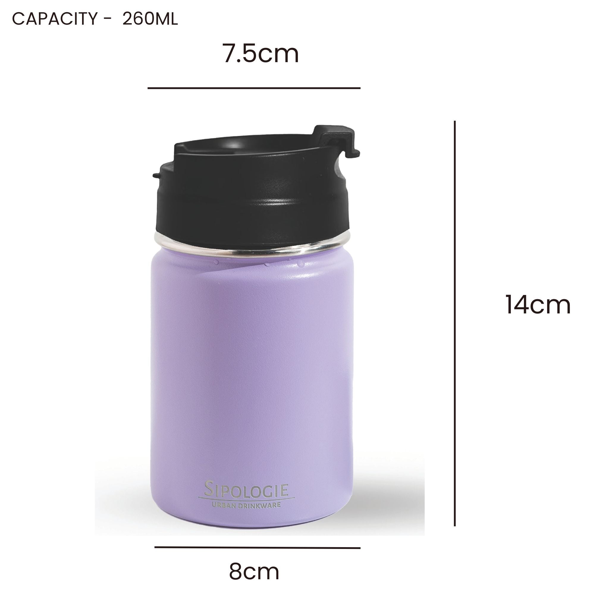 TravelBrew Insulated Tumbler, Lilac - 260ml