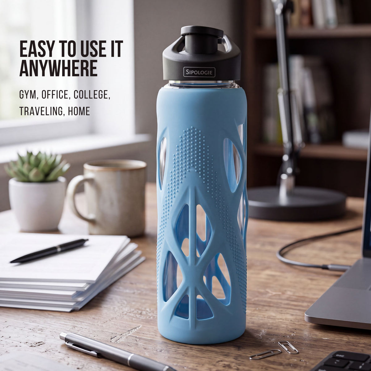 Sipologie Sports Bottle, Sky Blue - 710ml