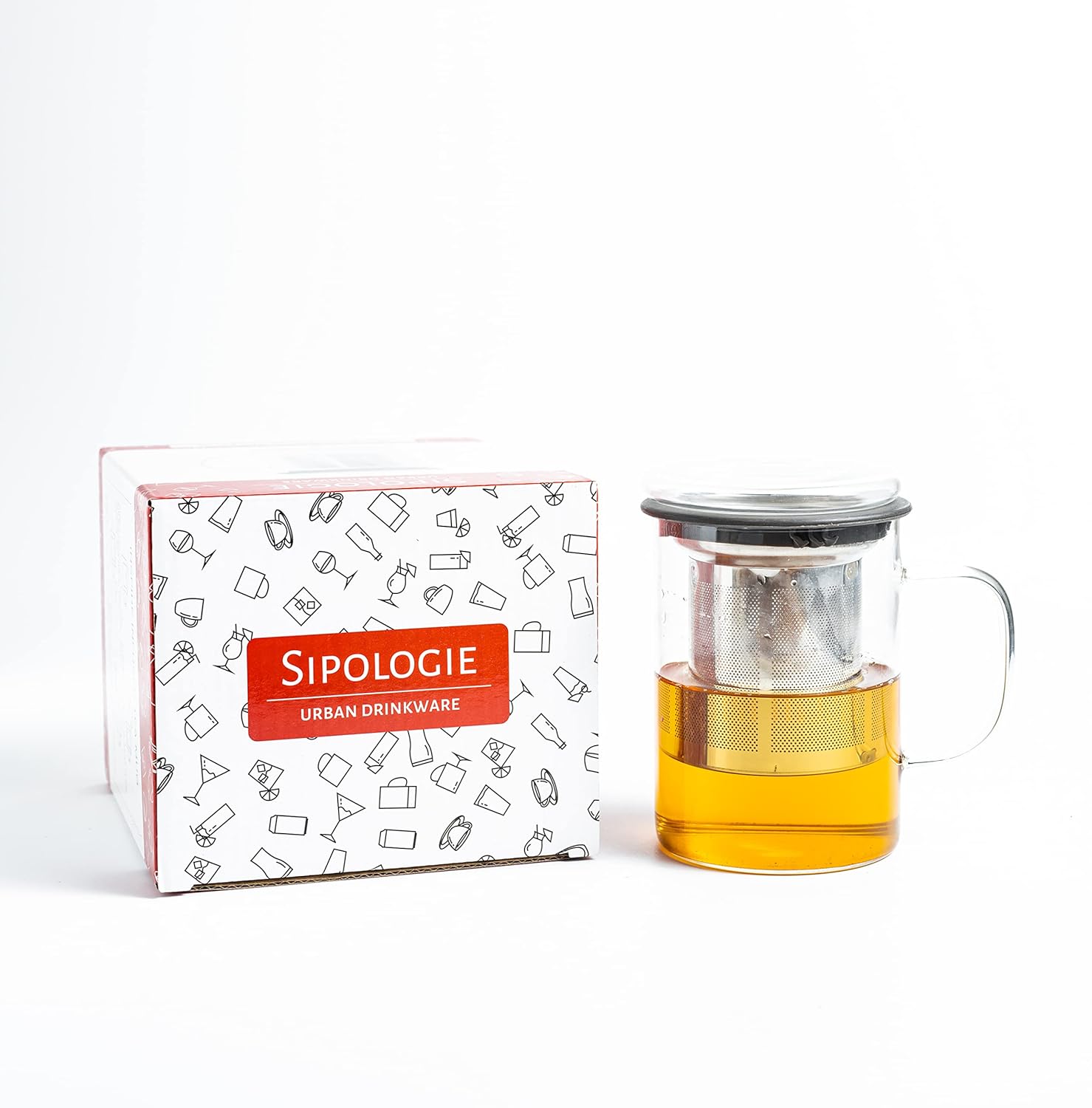 Inspire Glass Tea Mug with Infuser - 350ml