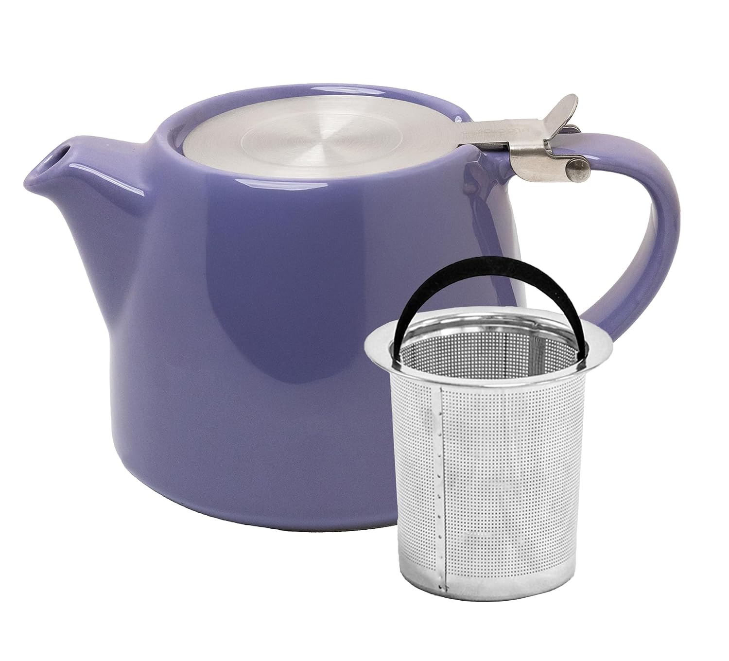 Artisan Ceramic Tea Pot with Infuser, Purple - 400 ml