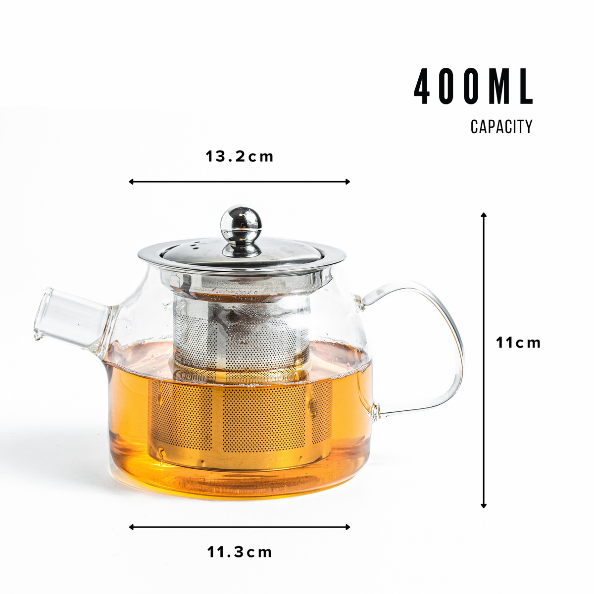 Inspire Glass Tea Pot with Infuser - 400 ml