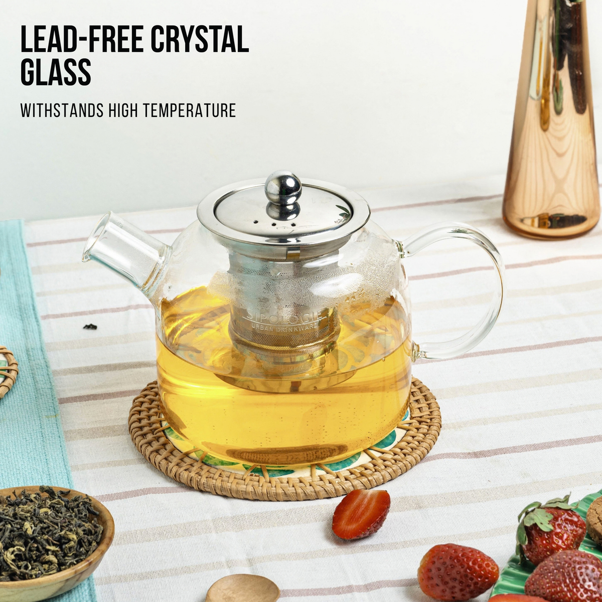 Inspire Glass Tea Pot with Infuser - 900 ml