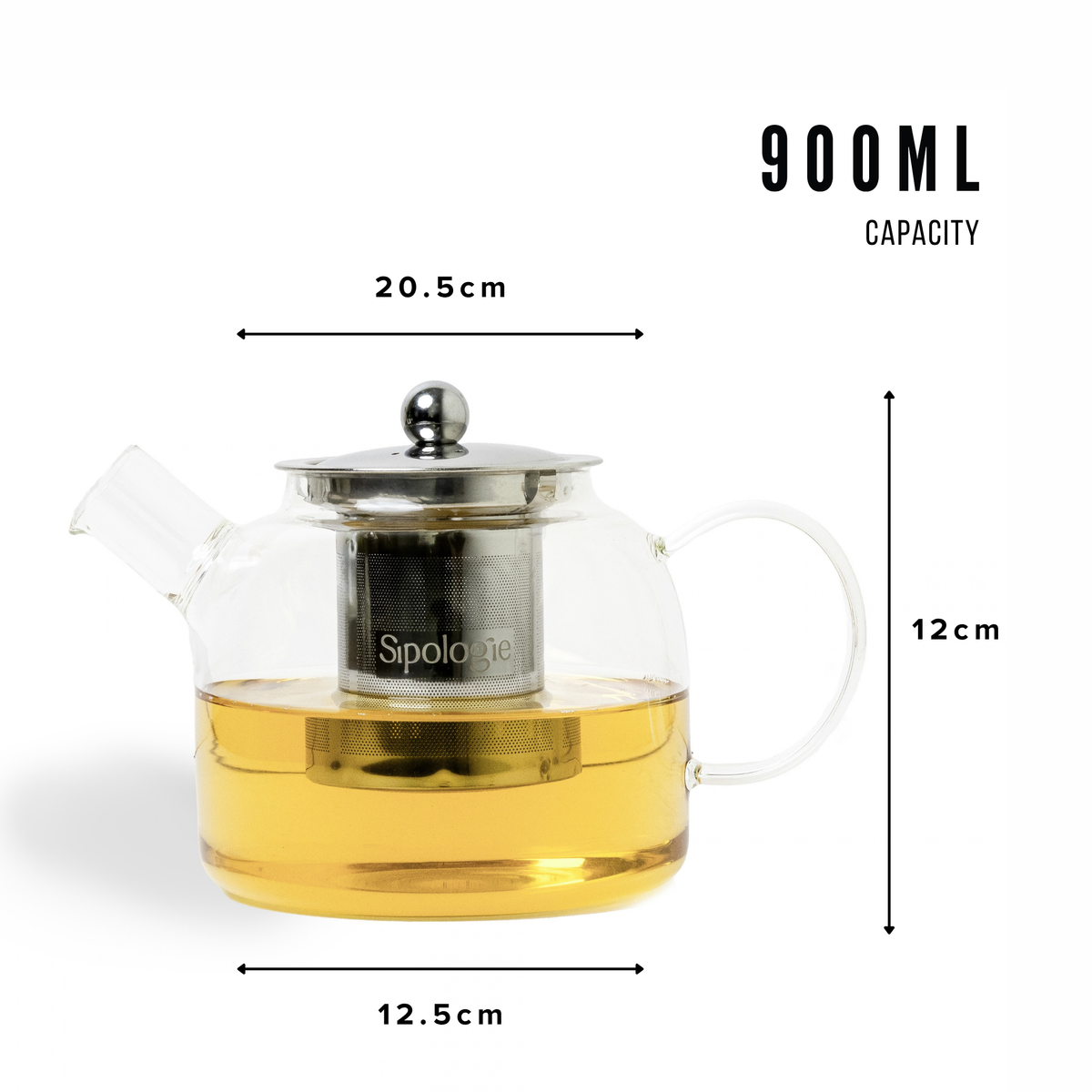 Inspire Glass Tea Pot with Infuser - 900 ml