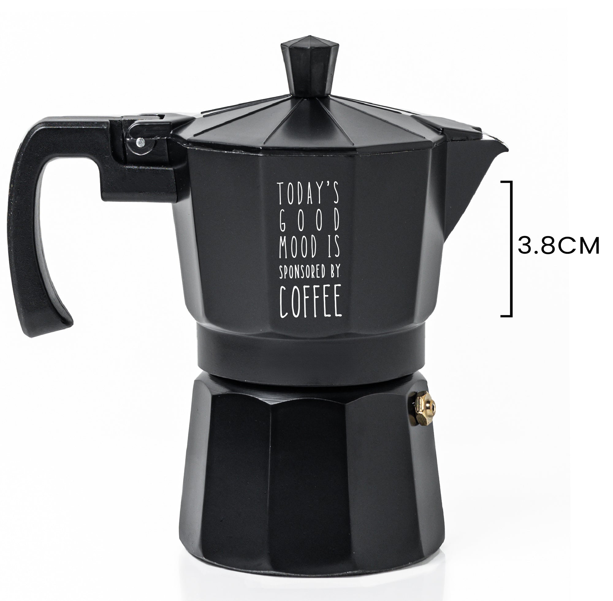 Roma Moka Pot Espresso Maker, Black (180 ml) - Mood By Coffee