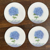 B&B Blue Hydrangea Coaster, Set of 4