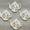 B&B Teapot Coaster with Flowers, Set of 4