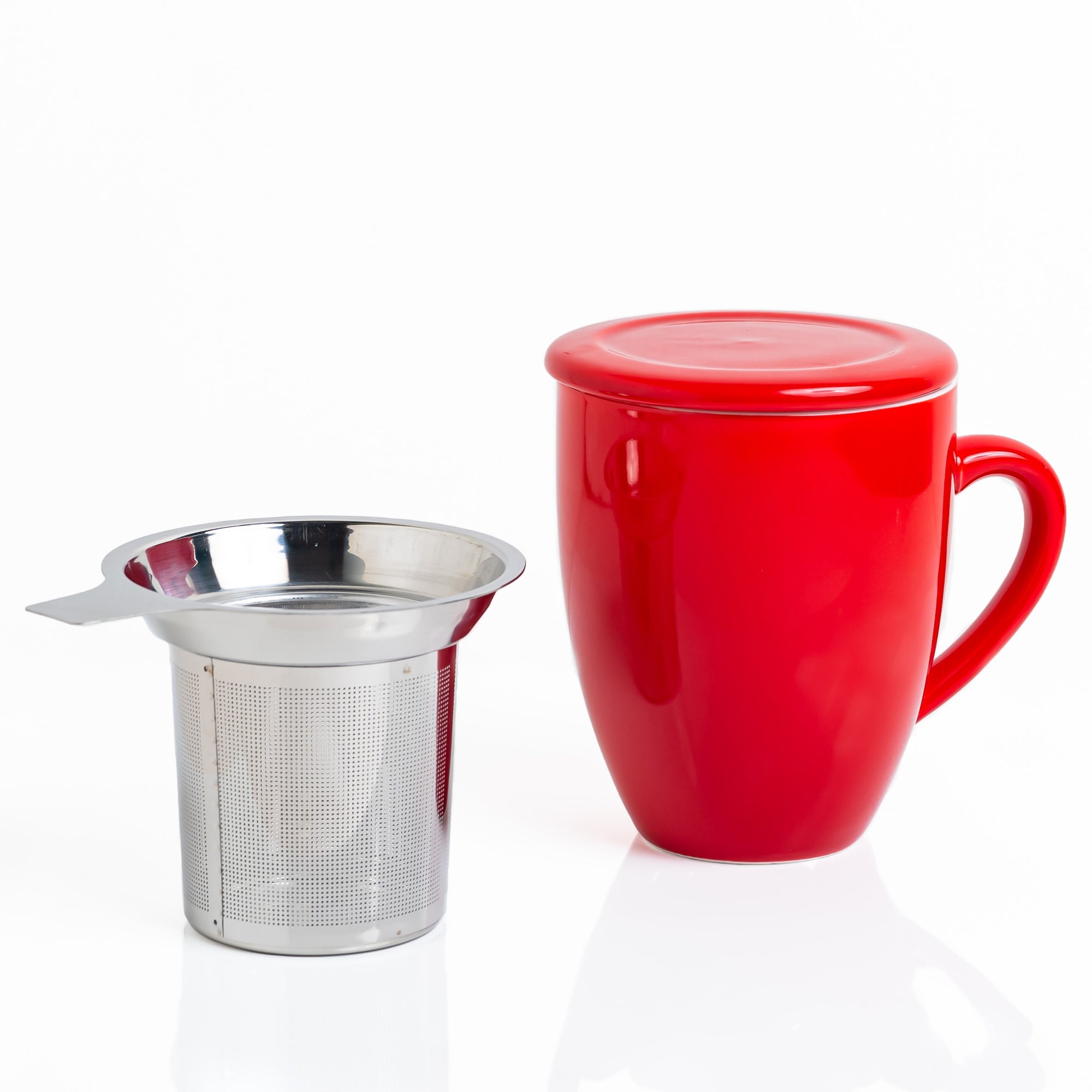 Artisan Ceramic Tea Mug, Red - 300ml