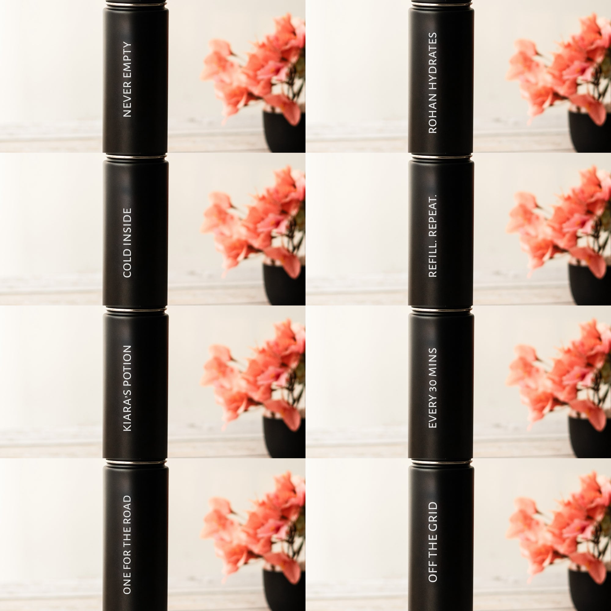 HydraFlow Insulated Bottle, Black - 720ml (Personalised)