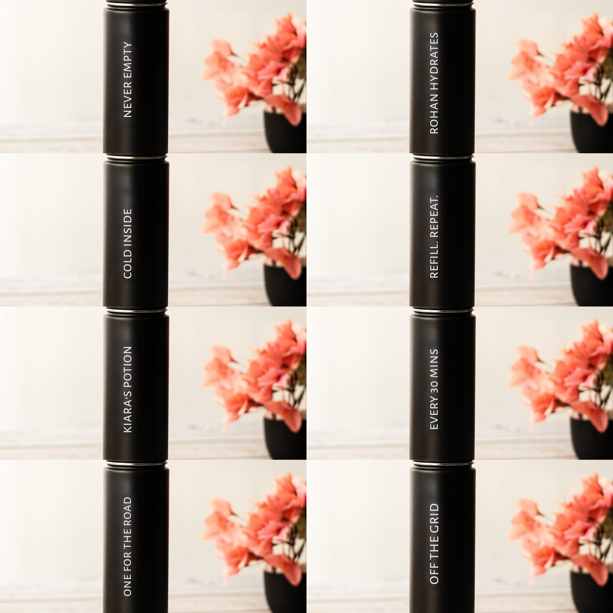 HydraFlow Insulated Bottle, Black - 720ml (Personalised)