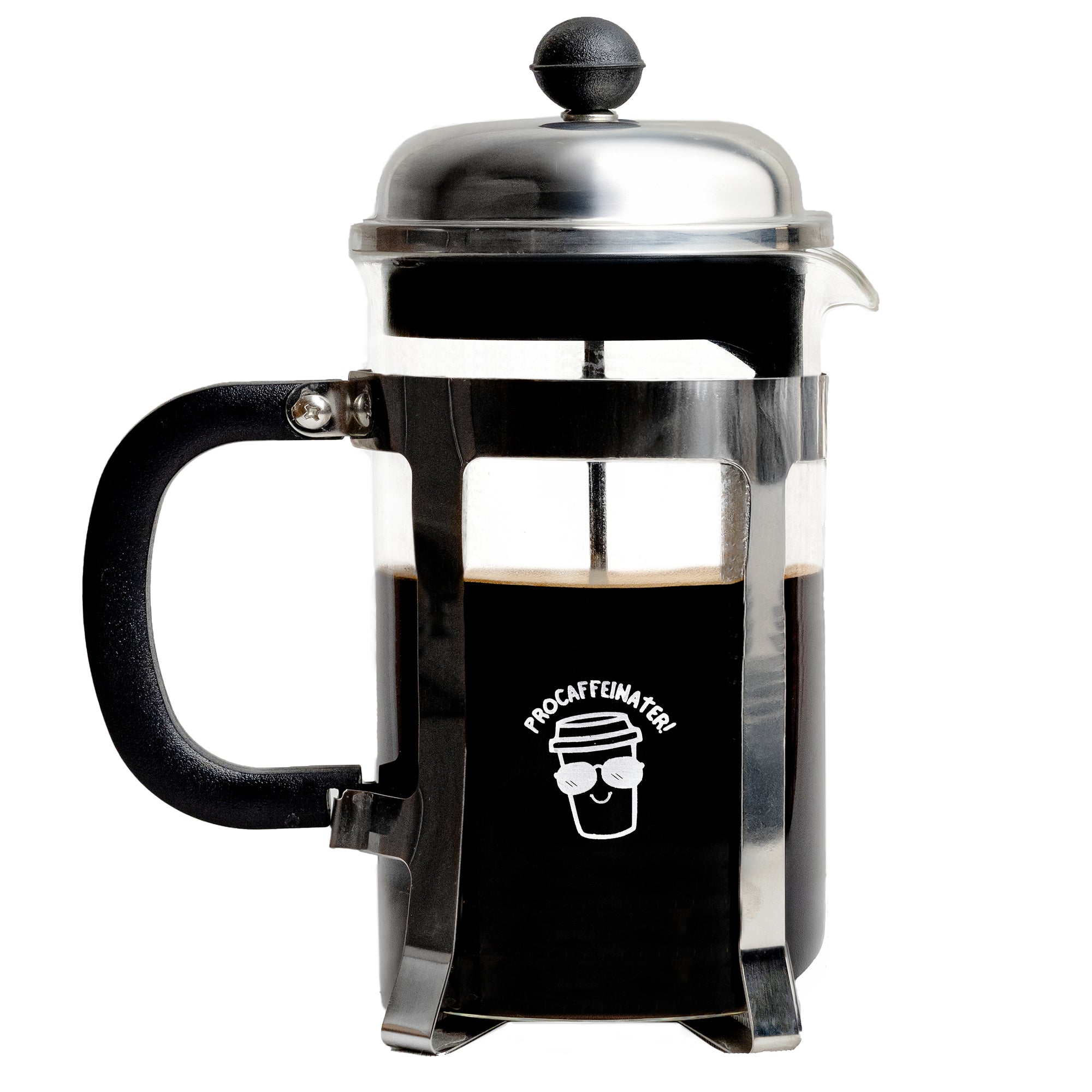 Vintage French Press Coffee Maker, Silver, 600 ml - Procaffeinater