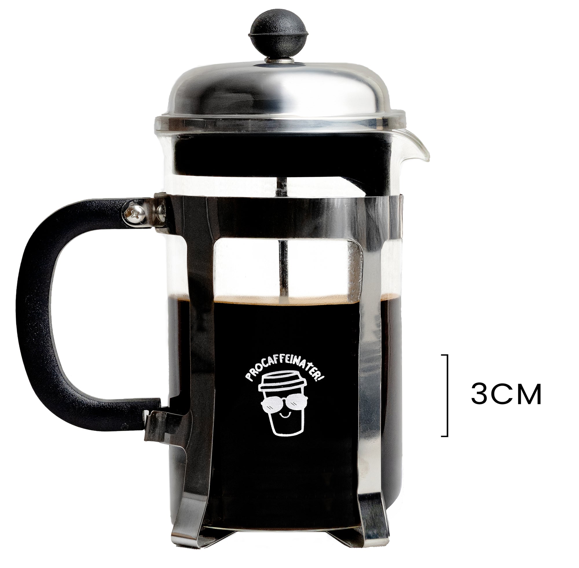 Vintage French Press Coffee Maker, Silver, 600 ml - Procaffeinater