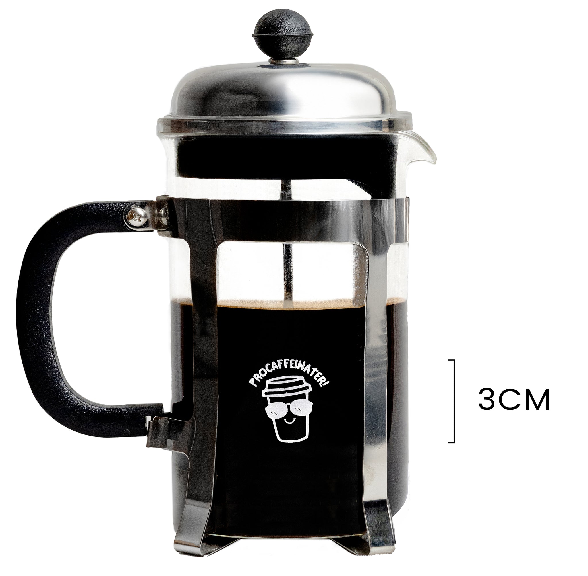 Vintage French Press Coffee Maker, Silver, 600 ml - Procaffeinater