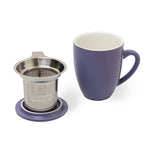 Artisan Ceramic Tea Mug with Infuser, Purple - 300ml