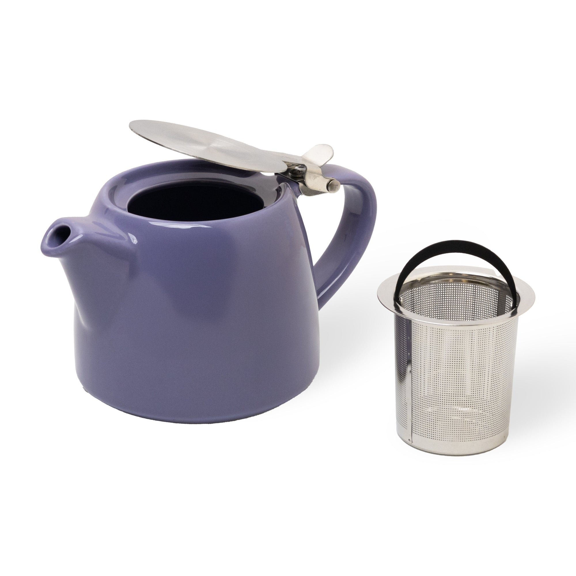 Artisan Ceramic Tea Pot with Infuser, Purple - 400 ml