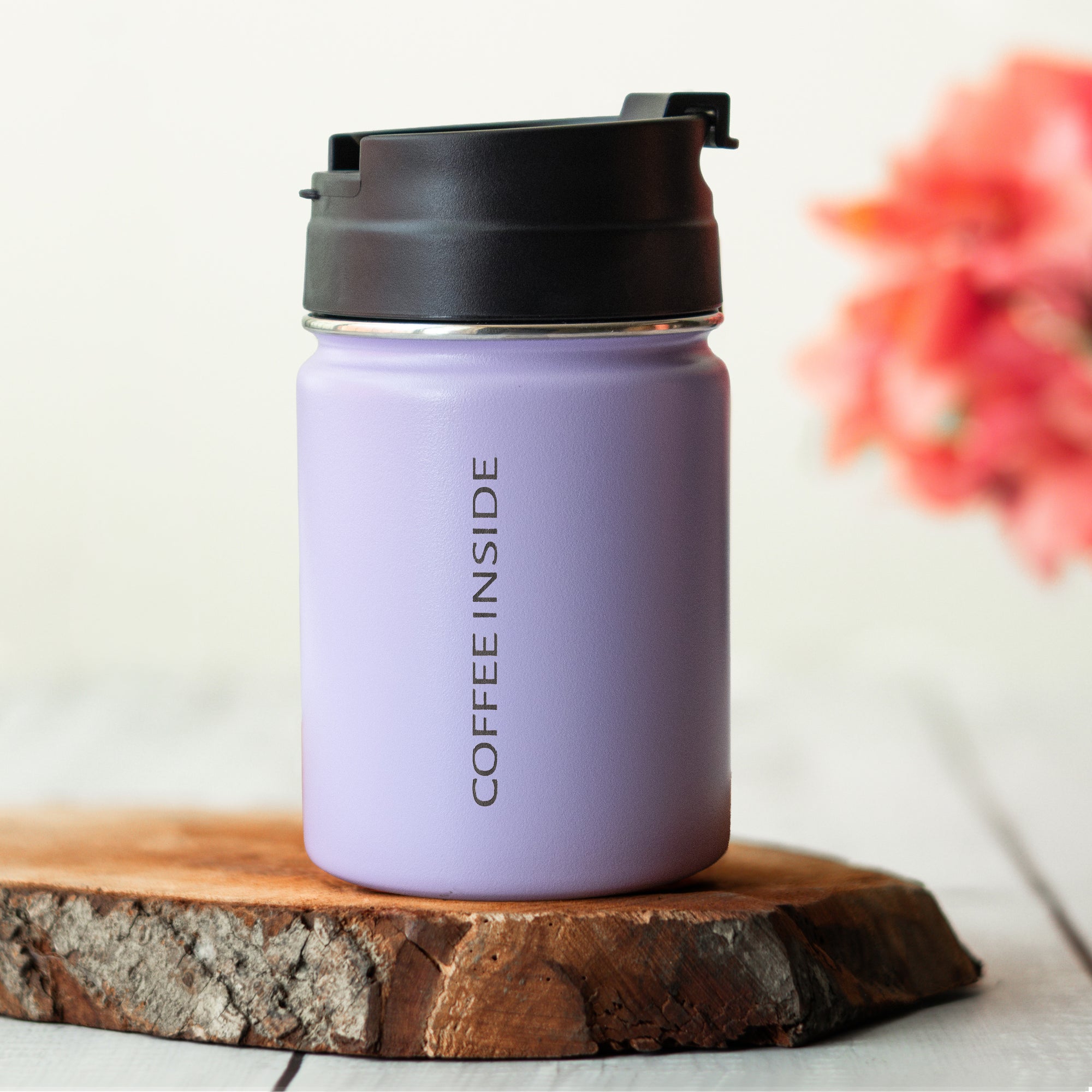 TravelBrew Insulated Tumbler, Lilac - 260ml (Personalised)