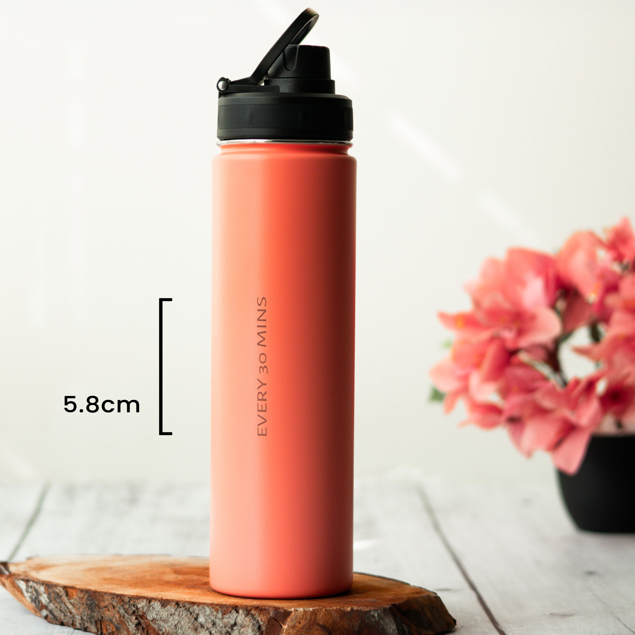 HydraFlow Insulated Bottle, Coral - 720ml (Personalised)