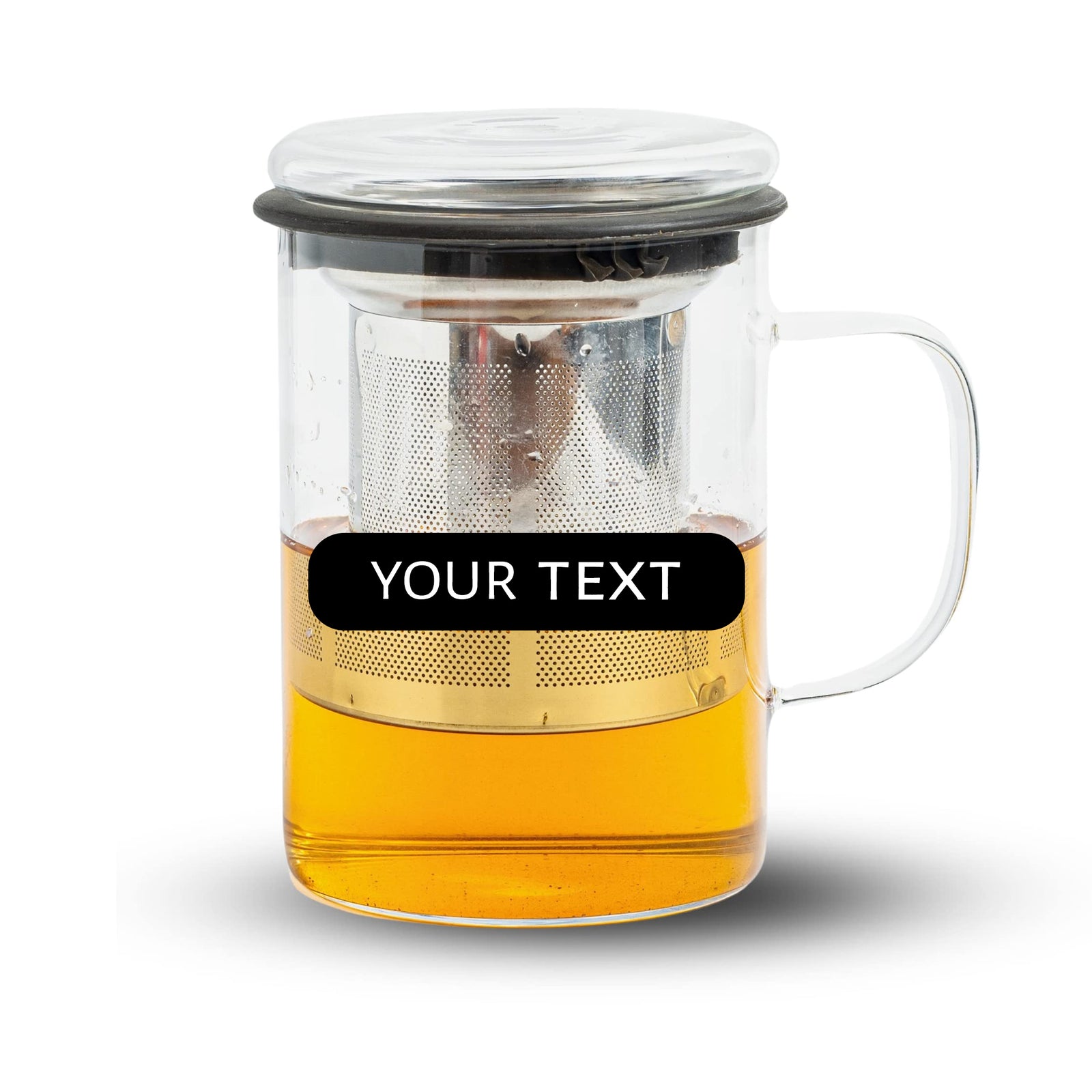 Inspire Glass Tea Mug with Infuser - 350ml (Personalised)