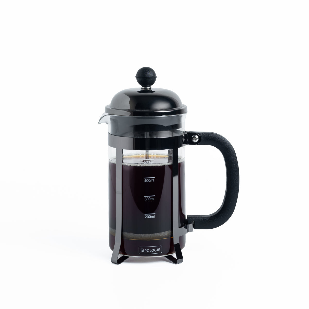 Vintage French Press Coffee Maker — Black, 600ml