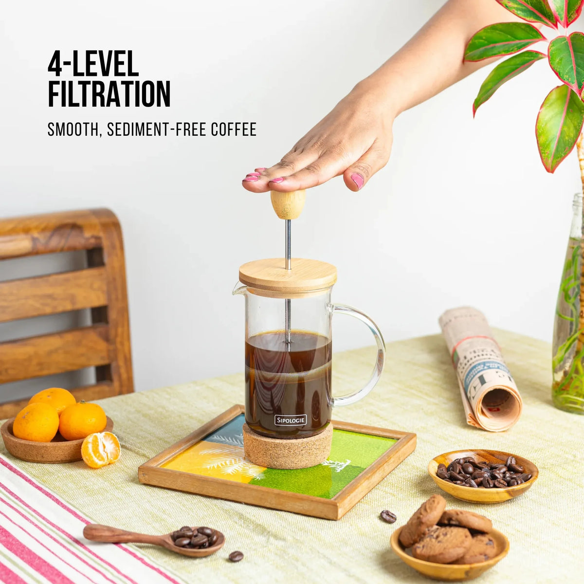 Kumaon French Press Coffee Maker - 350ml