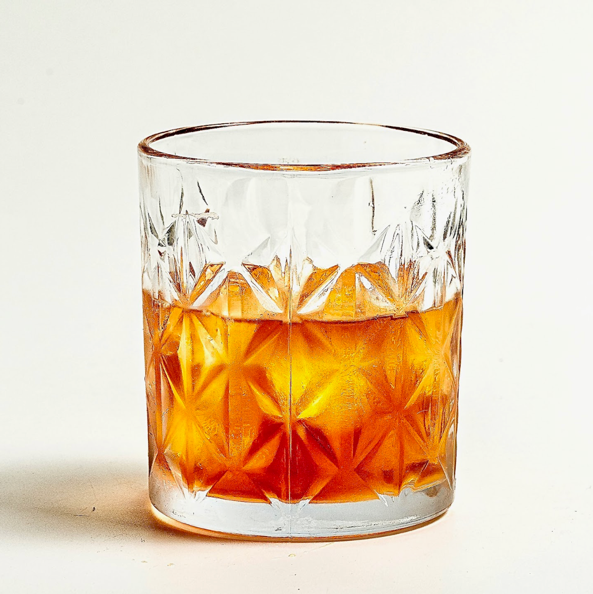 Modern-Depo Crystal Whiskey Tumbler Glasses – Set Of 2, 15oz Lead-Free Clear Glass