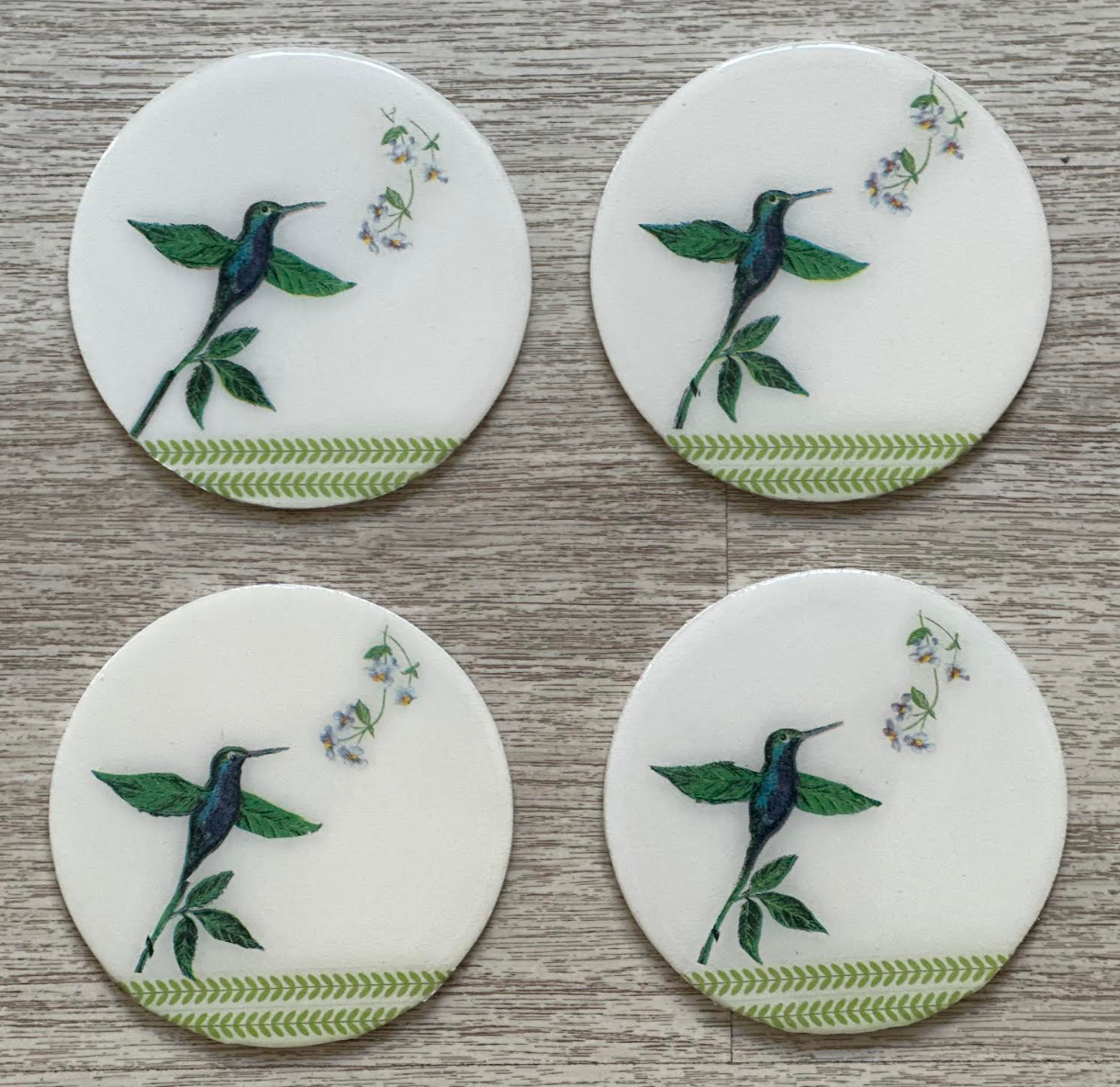 B&B Humming Bird Coasters, Set of 4