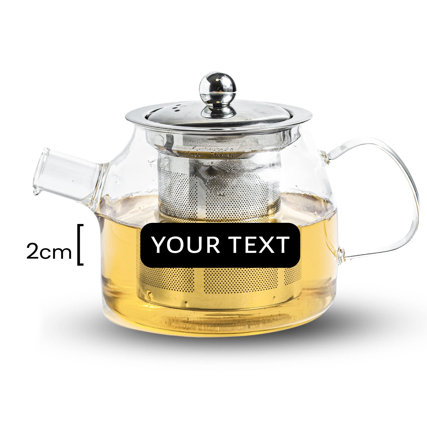 Inspire Glass Tea Pot with Infuser - 400 ml (Personalised)