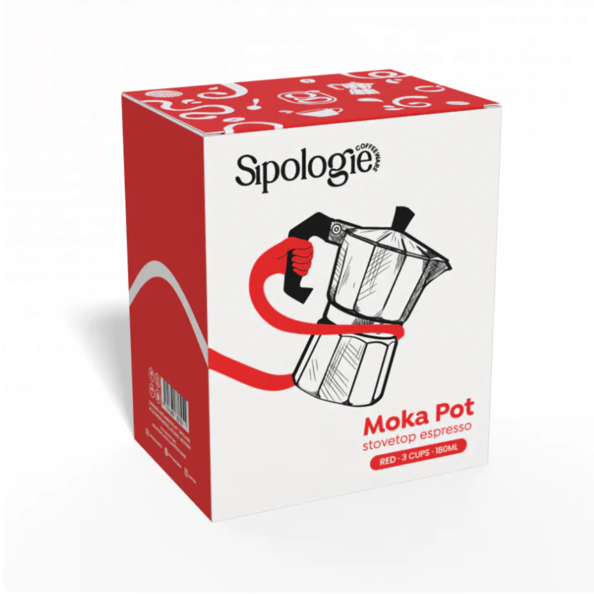 Roma Moka Pot Espresso Maker, Red (180 ml) - Coffee Fixes Everything