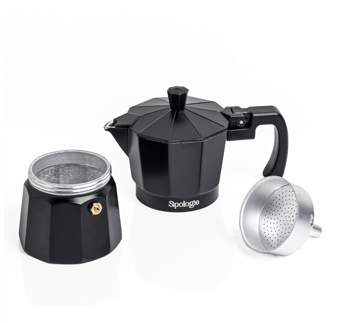 Roma Moka Pot Espresso Maker, Black (180 ml) - More Espresso