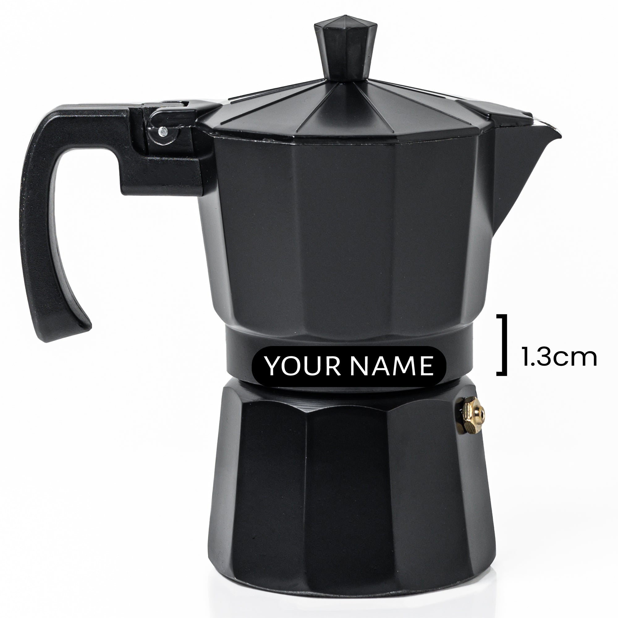 Roma Moka Pot Espresso Maker, Black - 180 ml (CUSTOMISATION)
