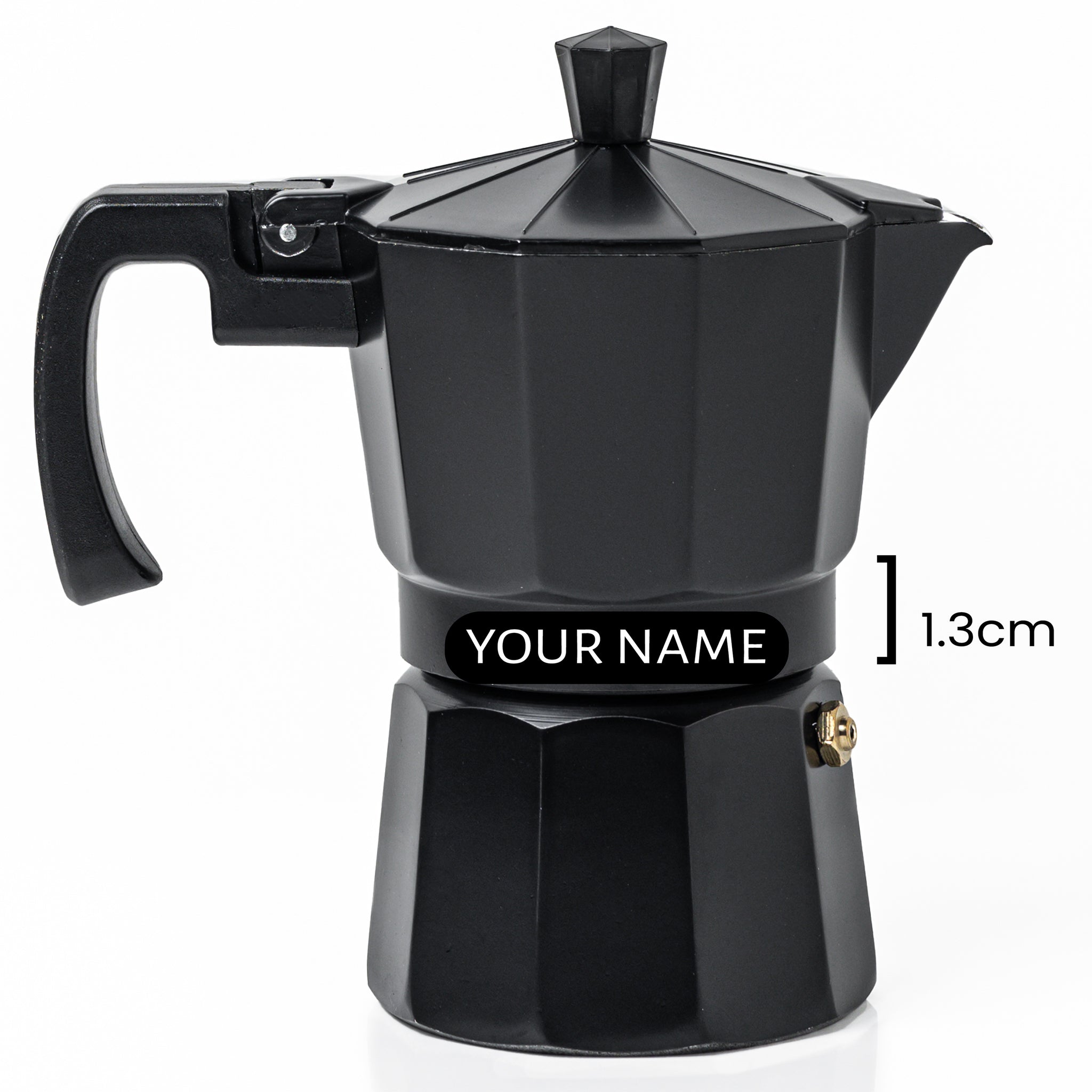 Roma Moka Pot Espresso Maker, Black - 180 ml (CUSTOMISATION)