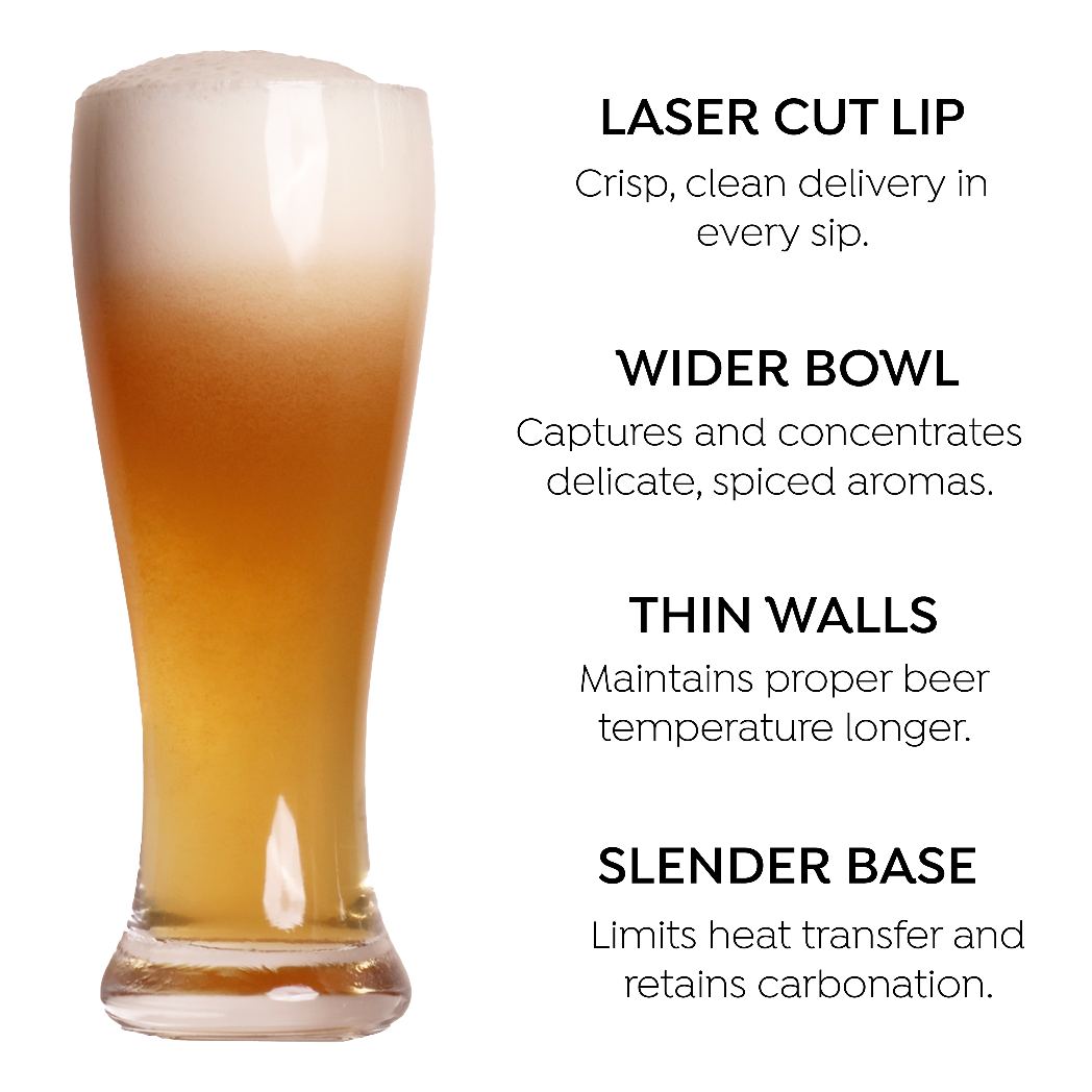 Sipologie Hefeweizen Beer Glass Set of 2