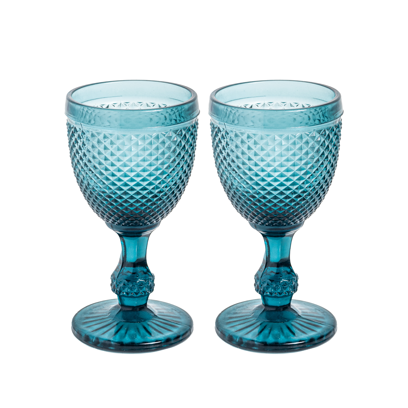 King’s Goblet Wine Glass 270ml - Set of 2, Blue