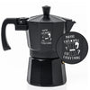 Roma Moka Pot Espresso Maker, Black (180 ml) - Coffee Fixes Everything