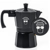 Roma Moka Pot Espresso Maker, Black (180 ml) - Procaffeinater