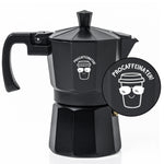 Roma Moka Pot Espresso Maker, Black (180 ml) - Procaffeinater