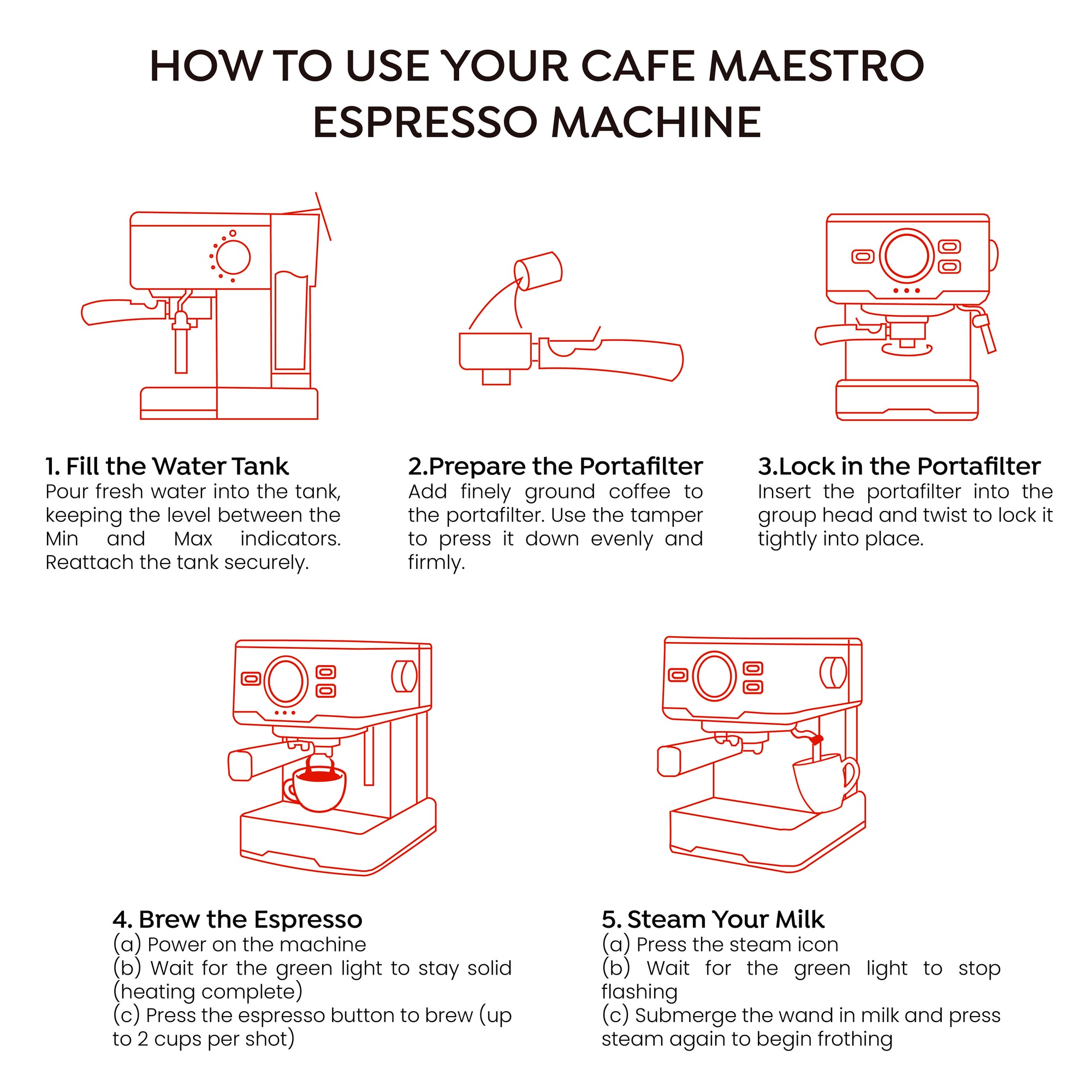 Cafe Maestro Espresso Machine