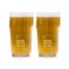 Imperial Pint Beer Glass 570ml - Set Of 2, Doctors Hate This
