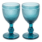 King’s Goblet Wine Glass 270ml - Set of 2, Blue