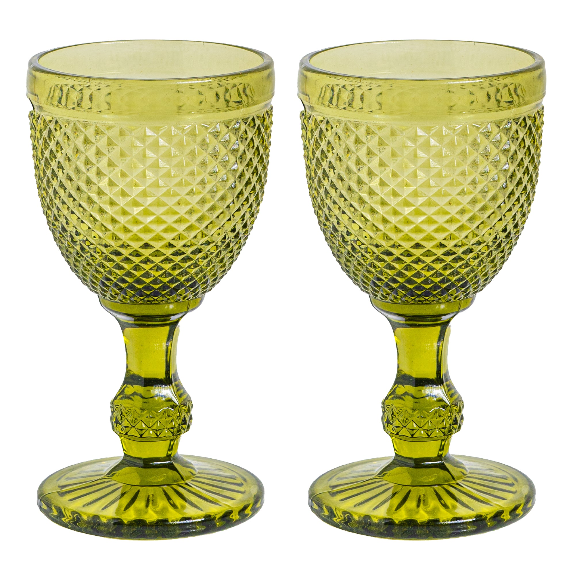 King’s Goblet Wine Glass 270ml - Set of 2, Green