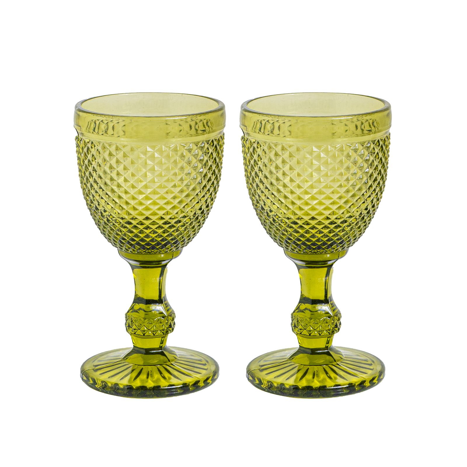 King’s Goblet Wine Glass 270ml - Set of 2, Green