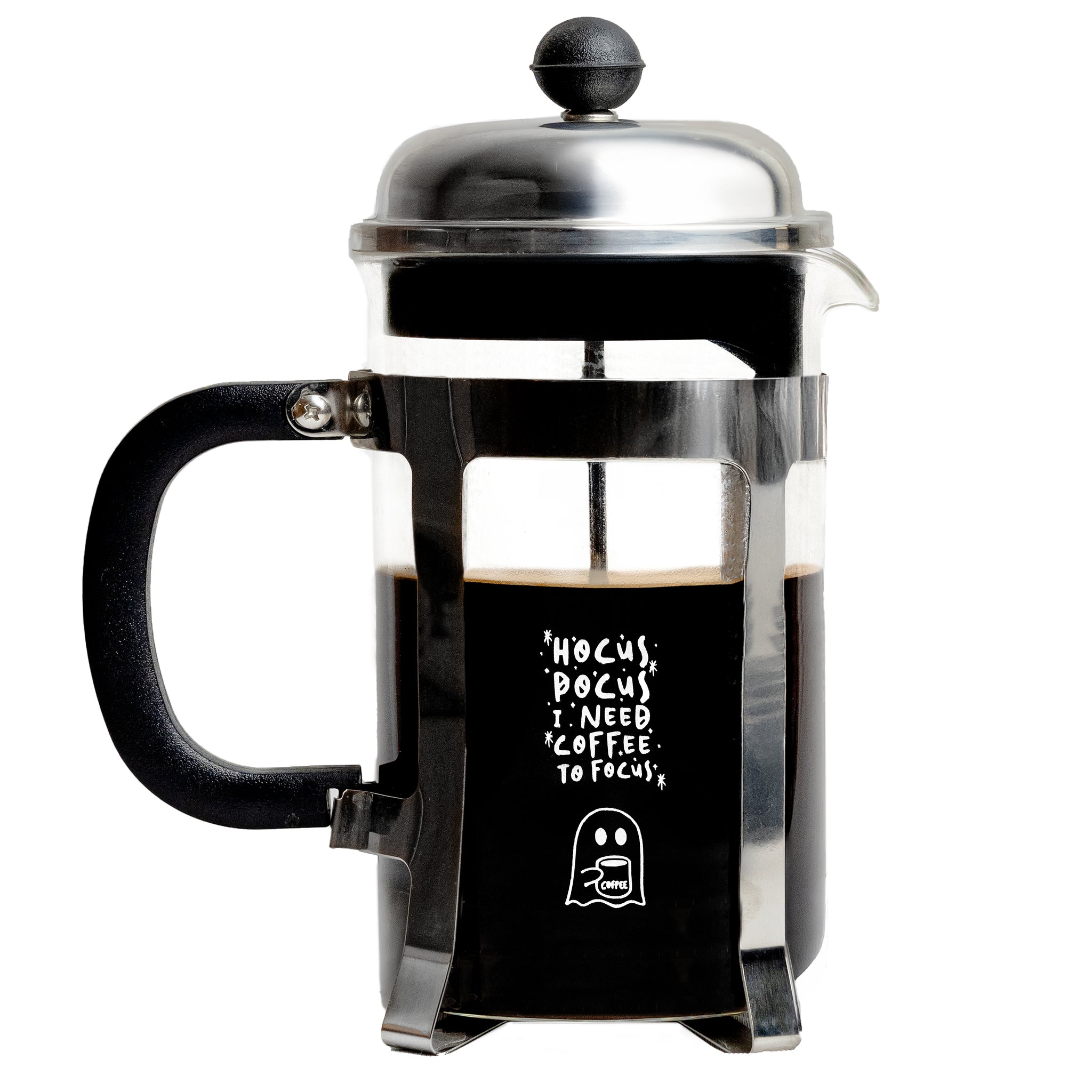 Vintage French Press Coffee Maker, Silver, 600 ml - Hocus Pocus