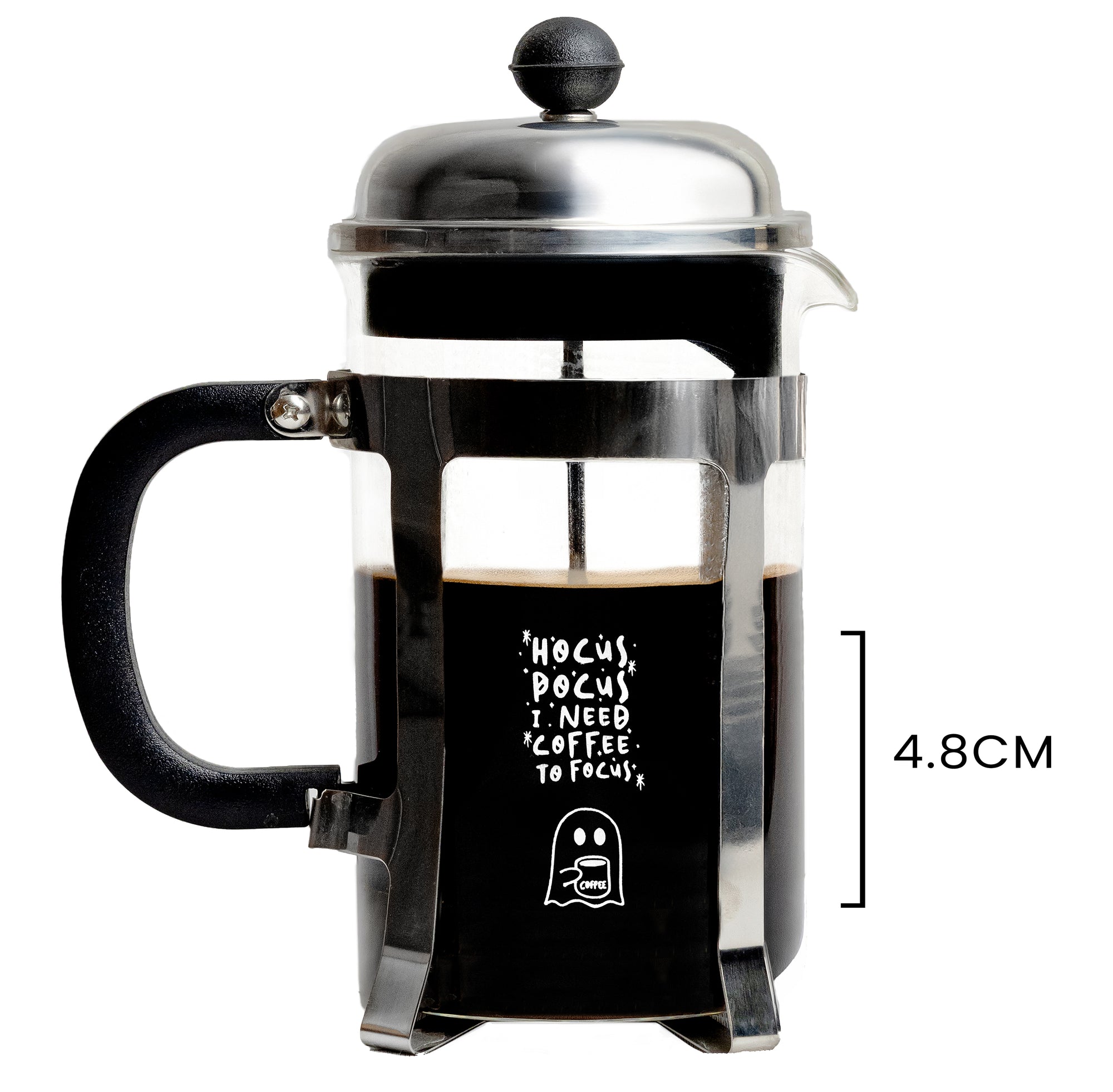 Vintage French Press Coffee Maker, Silver, 600 ml - Hocus Pocus