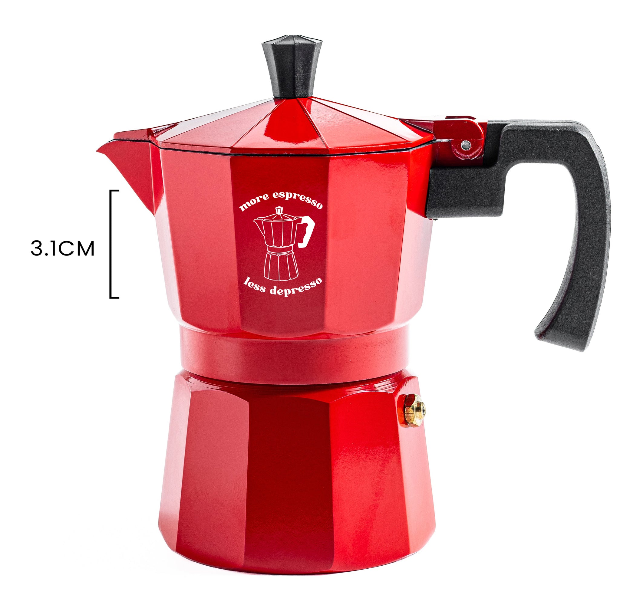 Roma Moka Pot Espresso Maker, Red (180 ml) - More Espresso