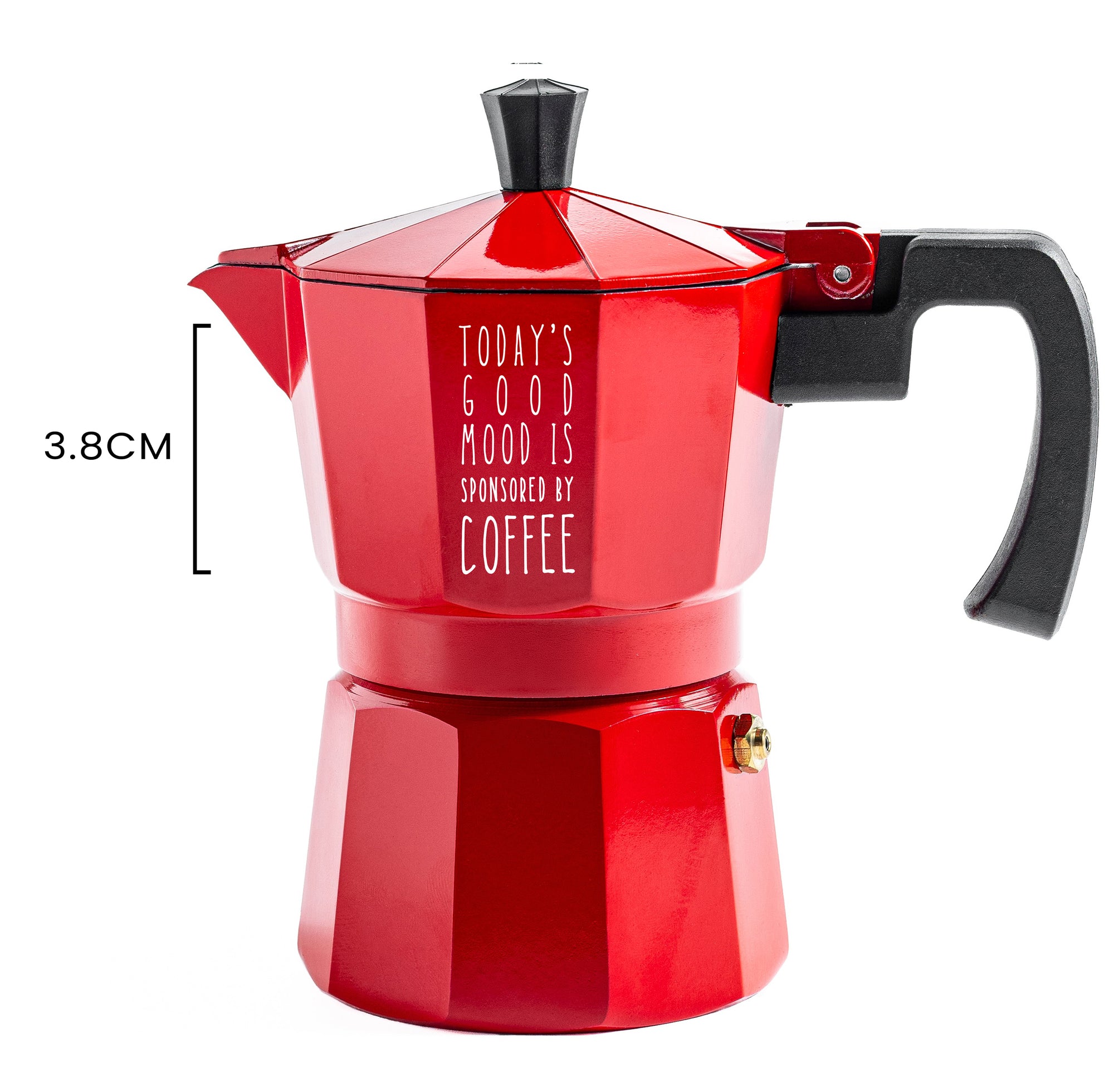Roma Moka Pot Espresso Maker, Red (180 ml) - Mood By Coffee